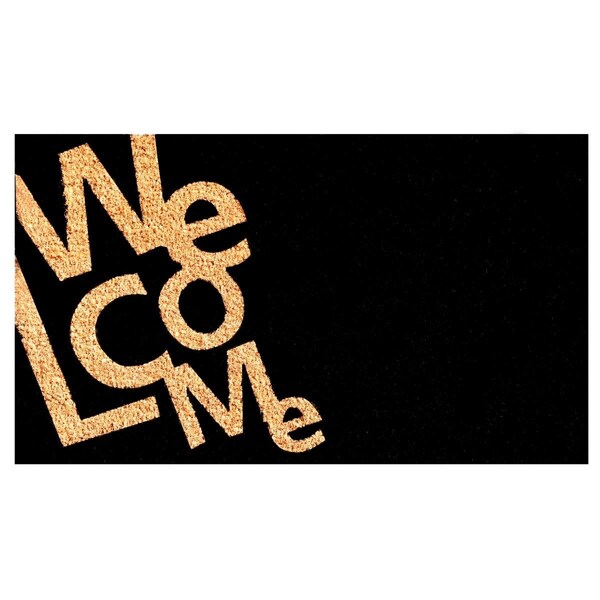 Configuracion 24 x 36 in. Angle Welcome Rectangular Doormat Black & Natural CO3357266 - main